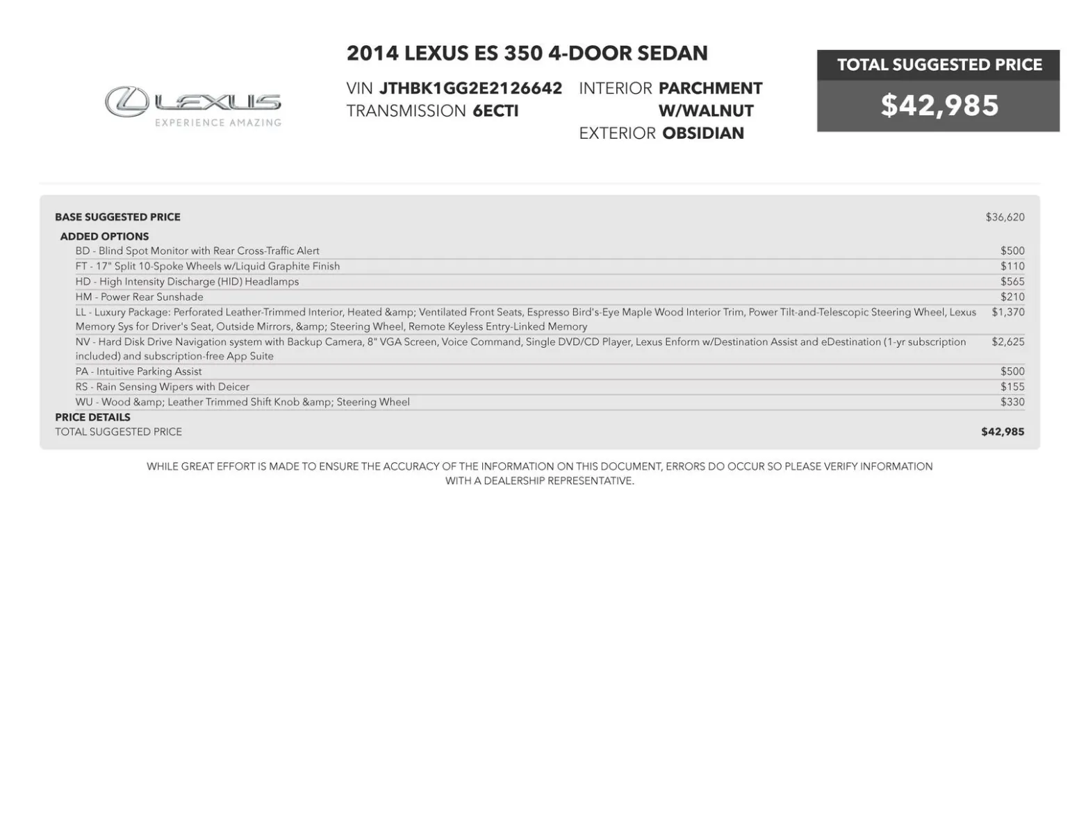 2014 Lexus ES 350 for sale in Austin, TX