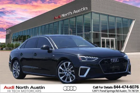 Black 2021 Audi A4 Sedan S line Premium Plus for sale in Austin, TX