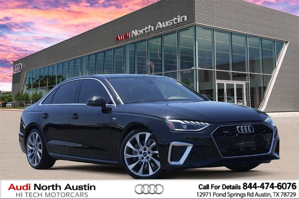 Black 2021 Audi A4 Sedan S line Premium Plus for sale in Austin, TX
