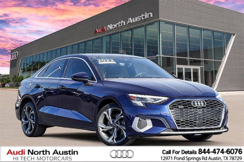 Blue 2022 Audi A3 Premium Plus for sale in Austin, TX