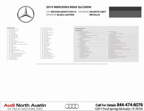 Gray 2019 Mercedes-Benz GLC 300 for sale in Austin, TX