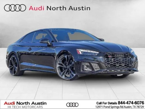 Black 2023 Audi S5 Coupe Premium Plus for sale in Austin, TX