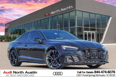 Black 2023 Audi S5 Coupe Premium Plus for sale in Austin, TX