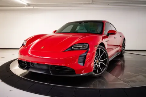Red 2022 Porsche Taycan Turbo S for sale in Austin, TX