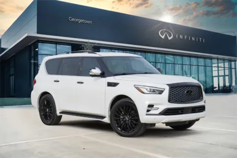 White 2023 INFINITI QX80 SENSORY for sale in Georgetown, TX