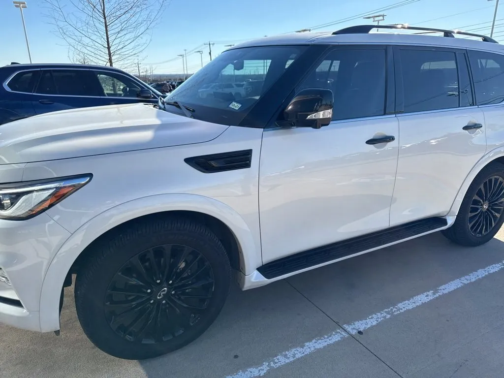 White 2023 INFINITI QX80 SENSORY for sale in Georgetown, TX