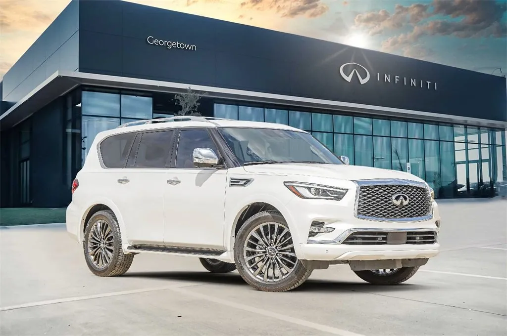 White 2024 INFINITI QX80 SENSORY for sale in Georgetown, TX