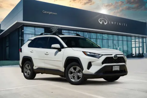 White 2022 Toyota RAV4 Hybrid XLE for sale in Georgetown, TX