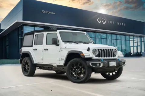 White 2024 Jeep Wrangler 4xe Sahara for sale in Georgetown, TX