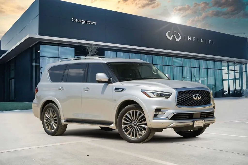Silver 2019 INFINITI QX80 LUXE for sale in Georgetown, TX