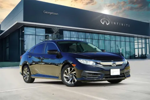 Black 2017 Honda Civic Sedan EX for sale in Georgetown, TX