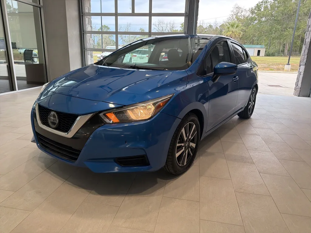 Blue 2021 Nissan Versa 1.6 SV for sale in DeRidder, LA