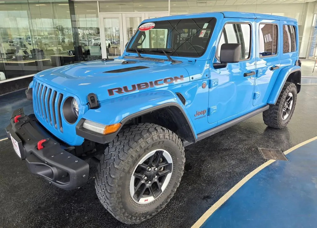 Blue 2021 Jeep Wrangler Unlimited Rubicon for sale in Boone, IA