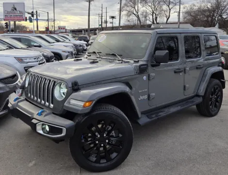 Gray 2023 Jeep Wrangler 4xe Sahara for sale in Des Moines, IA