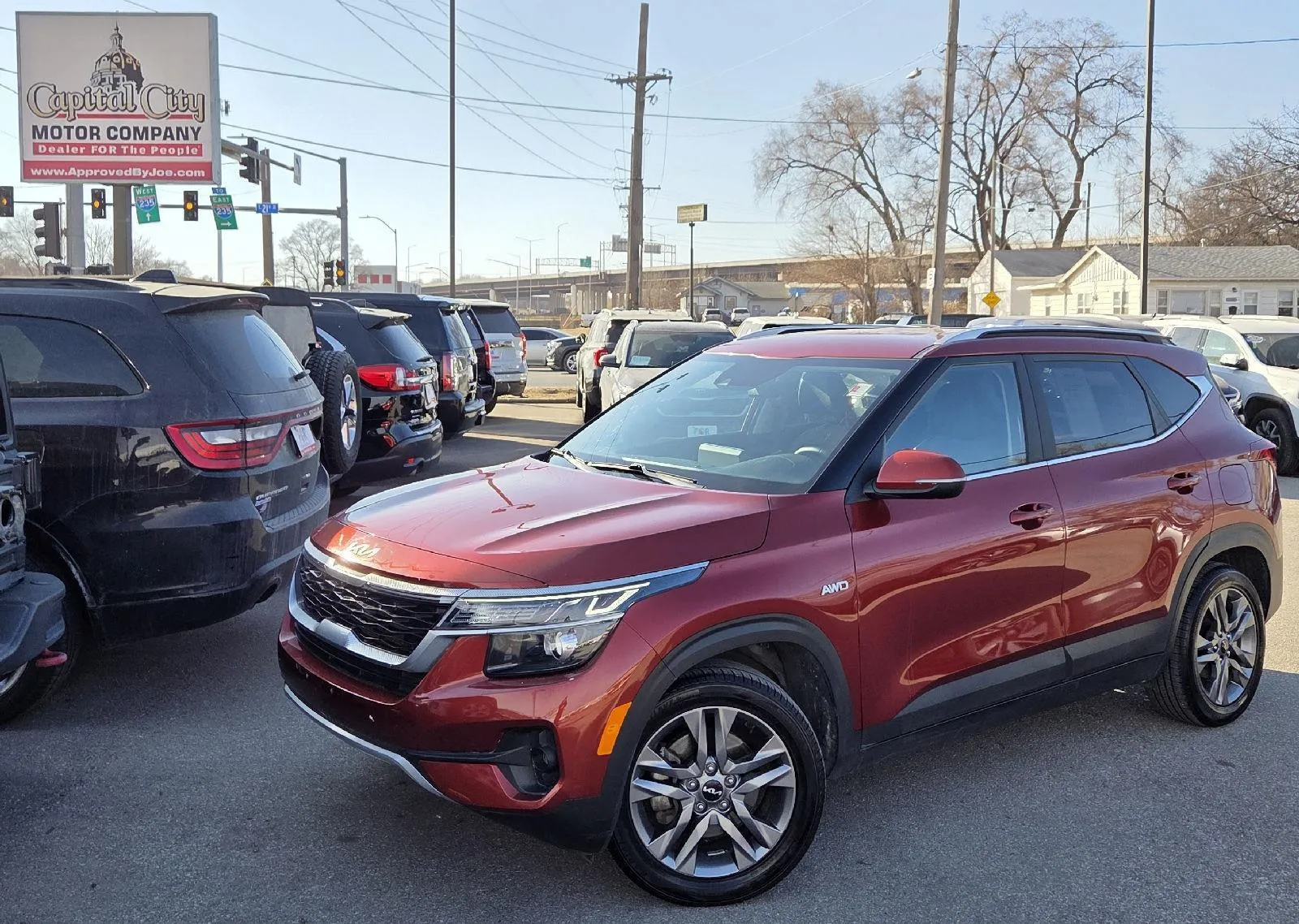 Orange 2023 Kia Seltos S for sale in Des Moines, IA