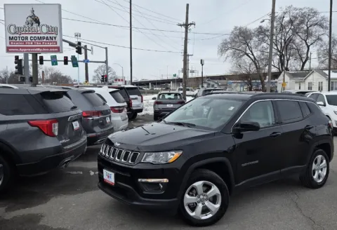 Black 2021 JEEP COMPASS LATITUD for sale in Des Moines, IA