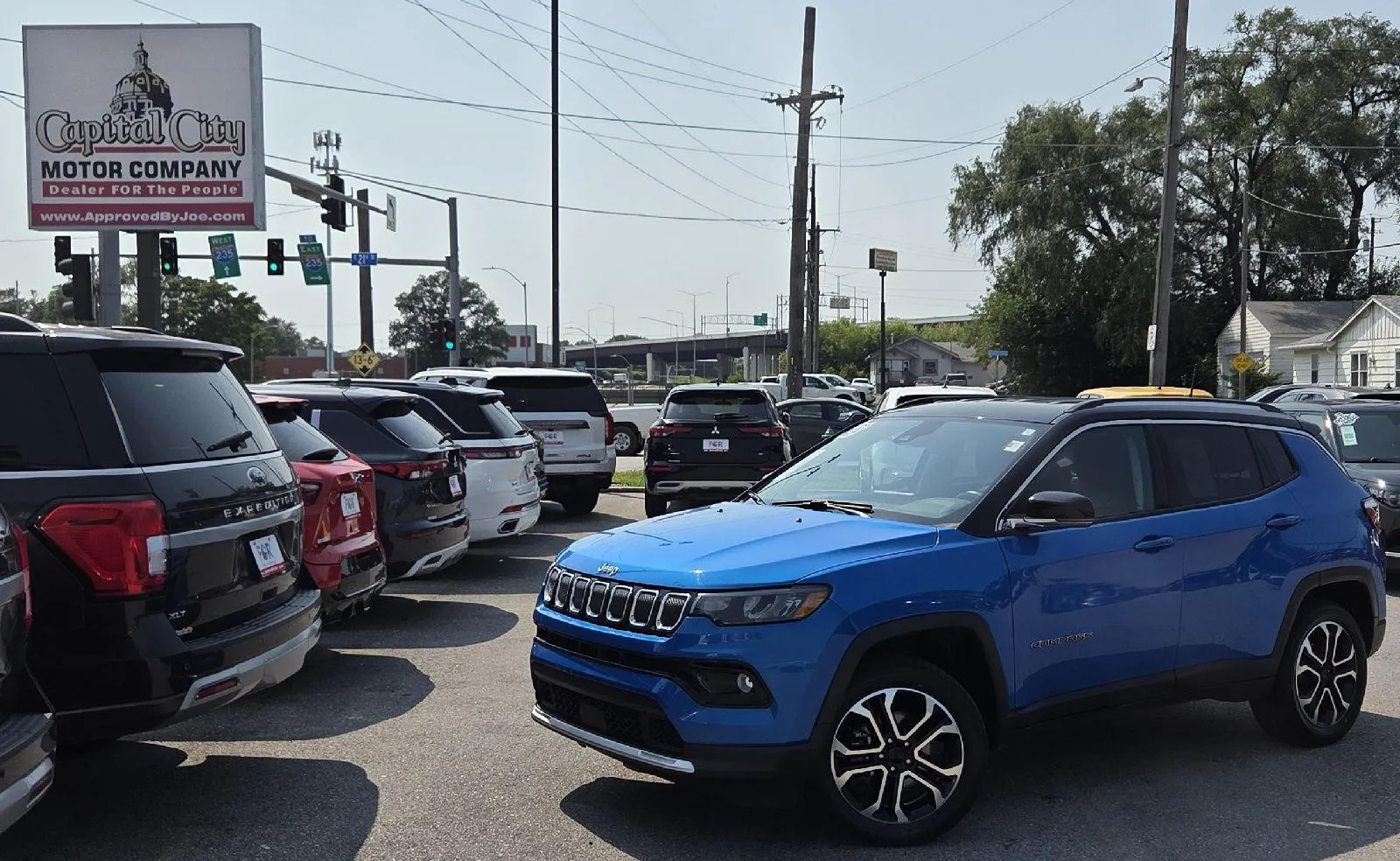 Blue 2022 Jeep Compass Limited for sale in Des Moines, IA
