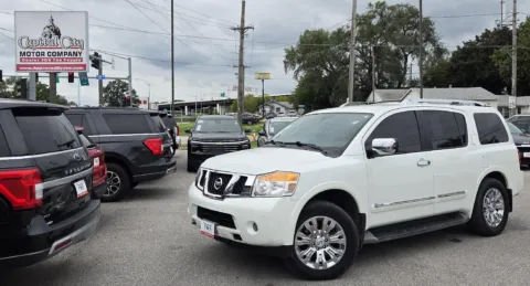 White 2015 Nissan Armada Platinum for sale in Des Moines, IA