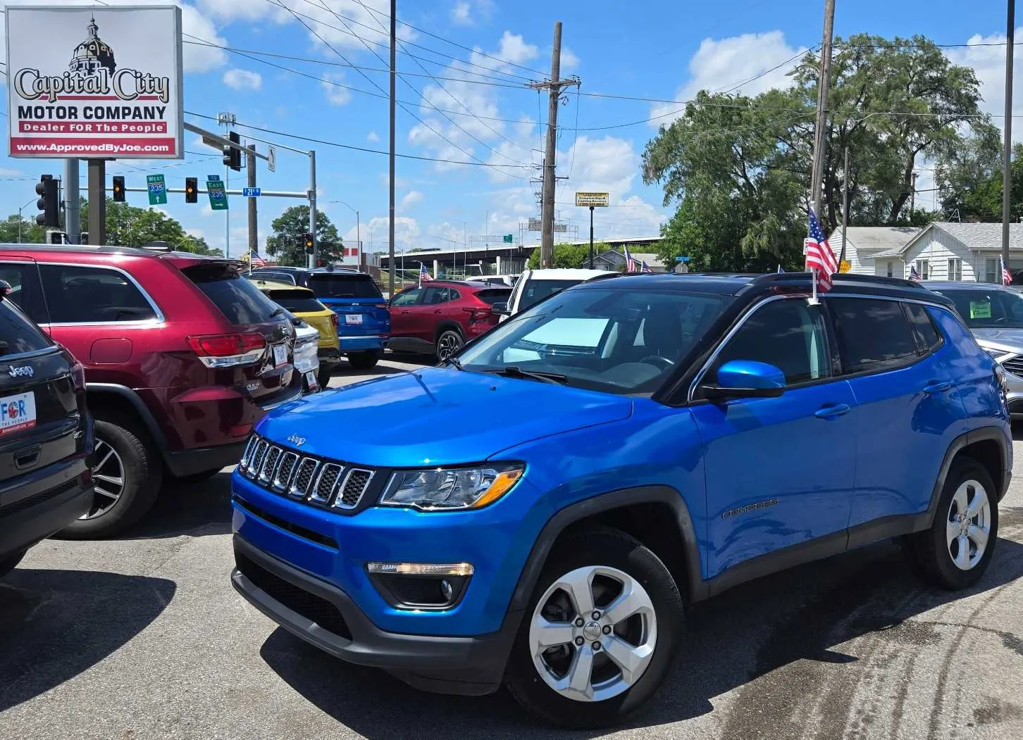 Blue 2018 Jeep Compass Latitude for sale in Des Moines, IA