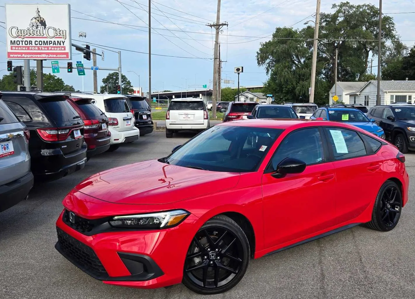 Red 2023 Honda Civic Hatchback Sport for sale in Des Moines, IA