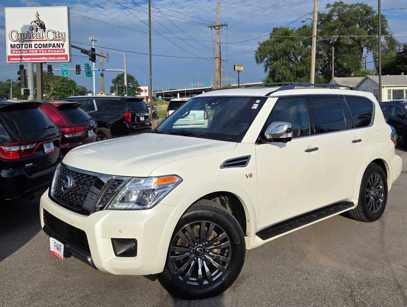 White 2019 Nissan Armada Platinum for sale in Des Moines, IA