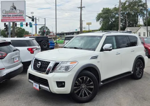 White 2017 Nissan Armada Platinum for sale in Des Moines, IA