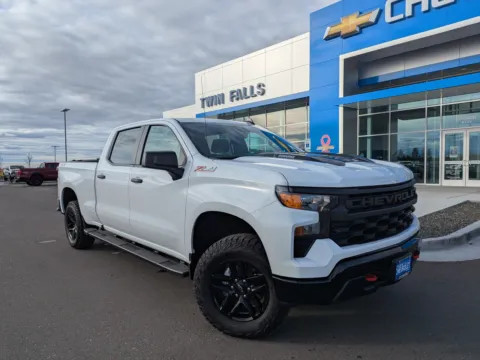 White 2025 Chevrolet Silverado 1500 Custom Trail Boss for sale in Twin Falls, ID