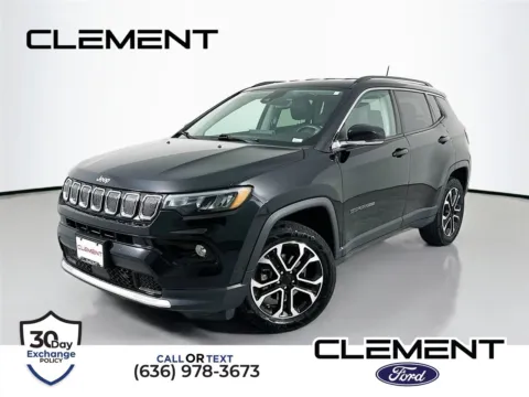Black 2022 Jeep Compass Limited for sale in Wentzville, MO