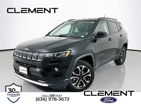 Black 2022 Jeep Compass Limited for sale in Wentzville, MO