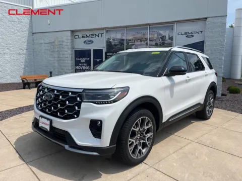 White 2025 Ford Explorer Platinum for sale in O'Fallon, MO