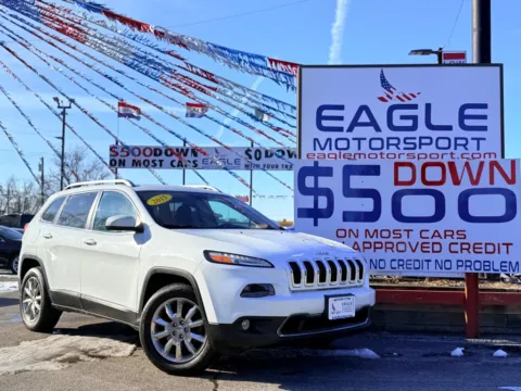 White 2015 JEEP CHEROKEE LIMITED for sale in Hobart, IN