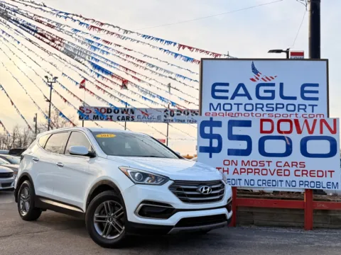 White 2017 HYUNDAI SANTA FE SPORT 2.4L for sale in Hobart, IN