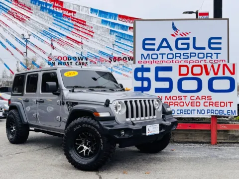 Photos of 2018 JEEP WRANGLER UNLIMI SPORT for sale in Hobart, IN at Eagle Motorsport Used Car Dealer Bad Credit Auto Finance Northwest Indiana