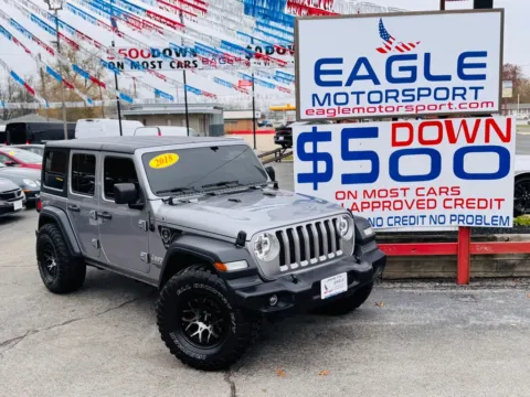 Another view of 2018 JEEP WRANGLER UNLIMI SPORT for sale in Hobart, IN at Eagle Motorsport Used Car Dealer Bad Credit Auto Finance Northwest Indiana