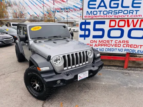 More photos of 2018 JEEP WRANGLER UNLIMI SPORT at Eagle Motorsport Used Car Dealer Bad Credit Auto Finance Northwest Indiana, IN