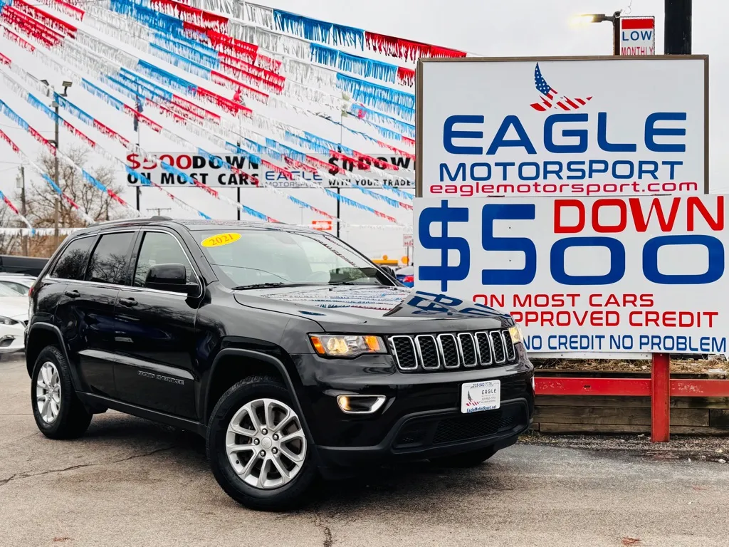 Black 2021 JEEP GRAND CHEROKEE LAREDO for sale in Hobart, IN