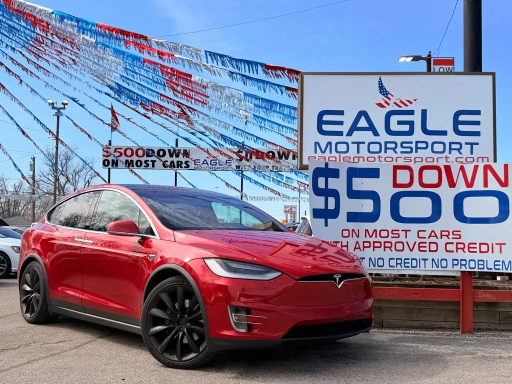 Red 2017 TESLA MODEL X 100D for sale in Hobart, IN