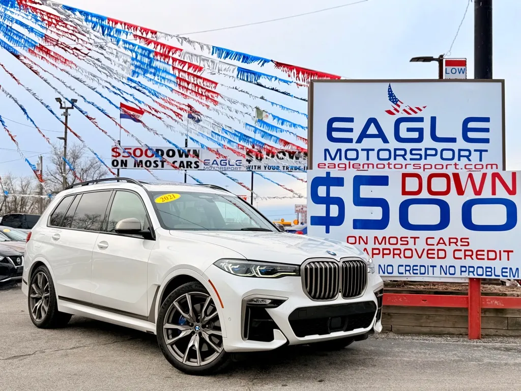 White 2021 BMW X7 M50I for sale in Hobart, IN