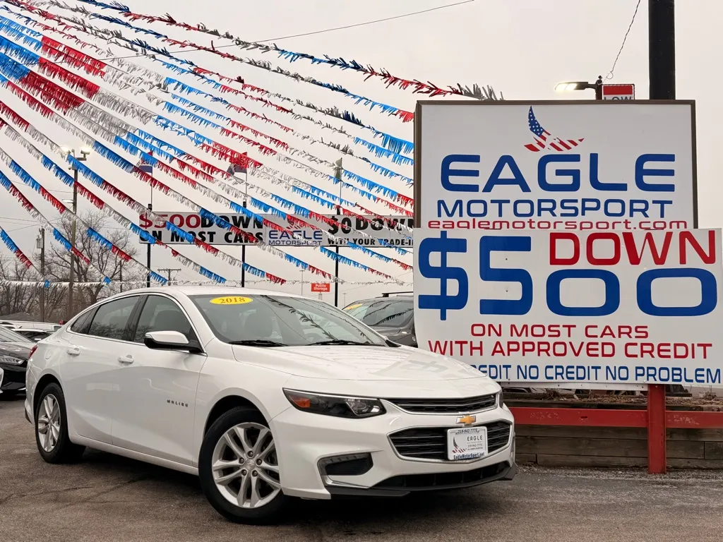 White 2018 CHEVROLET MALIBU LT for sale in Hobart, IN