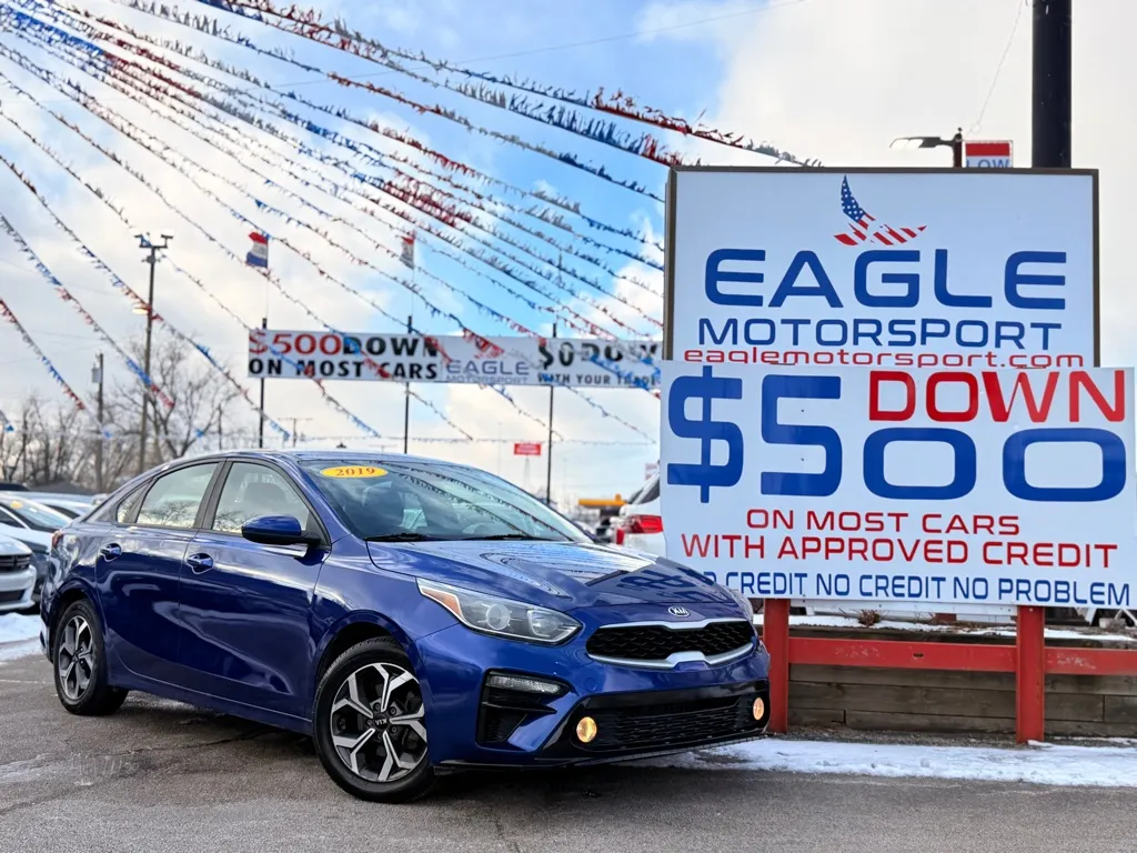 Blue 2019 KIA FORTE FE for sale in Hobart, IN