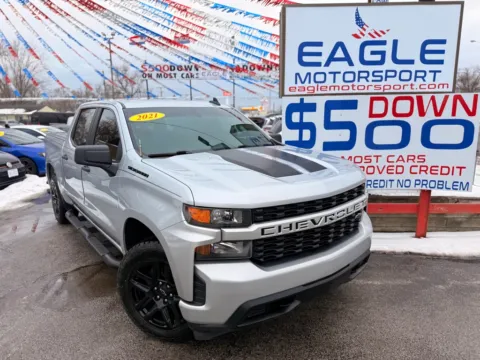 Another view of 2021 CHEVROLET SILVERADO 1500 CUSTOM for sale in Hobart, IN at Eagle Motorsport Used Car Dealer Bad Credit Auto Finance Northwest Indiana