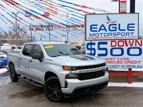 Photos of 2021 CHEVROLET SILVERADO 1500 CUSTOM for sale in Hobart, IN at Eagle Motorsport Used Car Dealer Bad Credit Auto Finance Northwest Indiana