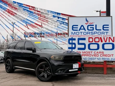Black 2014 DODGE DURANGO SXT for sale in Hobart, IN