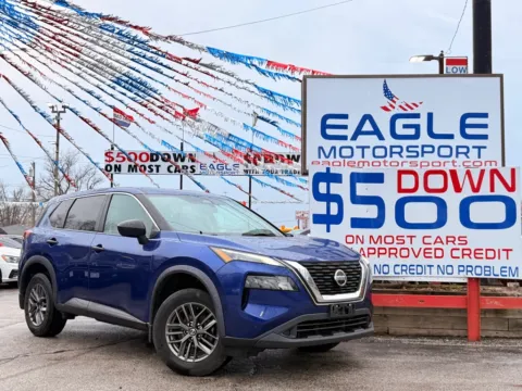 Blue 2021 NISSAN ROGUE S for sale in Hobart, IN