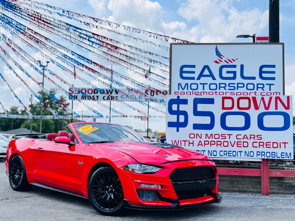 Red 2020 FORD MUSTANG GT PREMIUM for sale in Hobart, IN