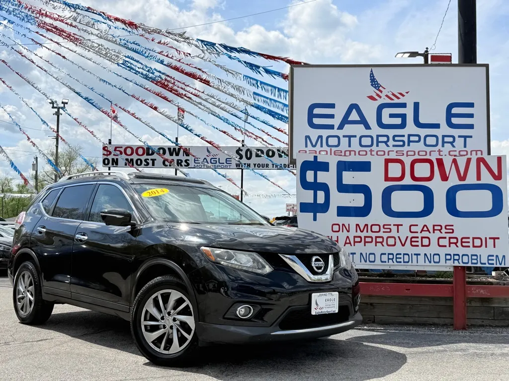 Black 2014 NISSAN ROGUE S for sale in Hobart, IN
