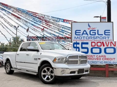 White 2015 RAM 1500 LARAMIE for sale in Hobart, IN