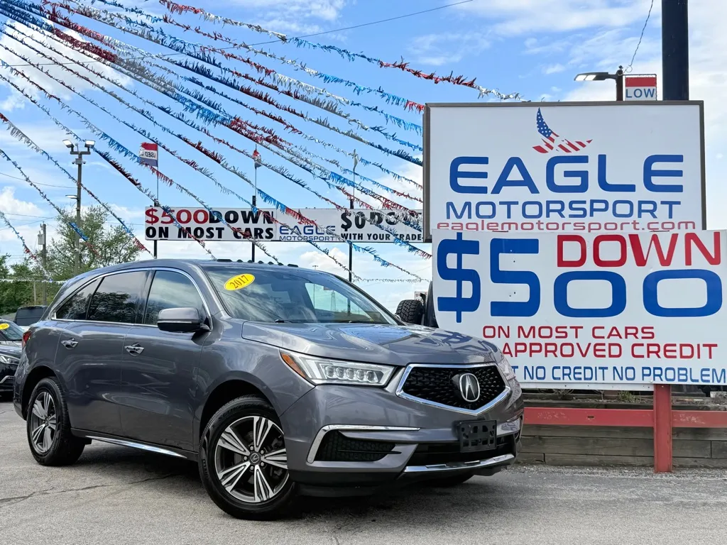 Gray 2017 ACURA MDX SH-AWD for sale in Hobart, IN