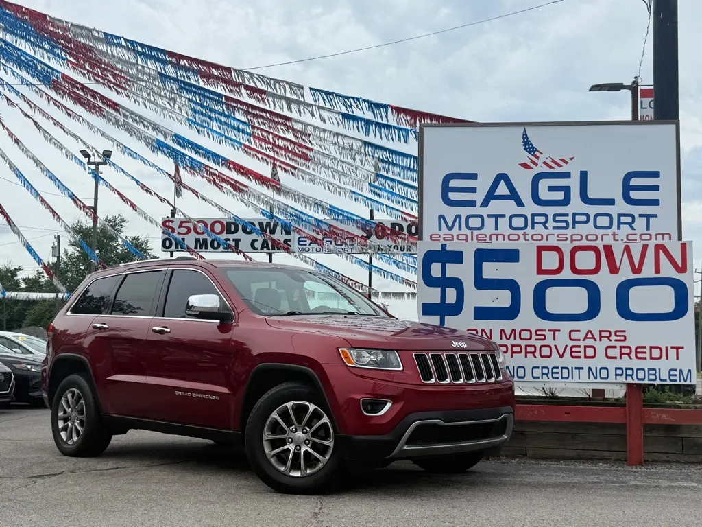 Red 2015 JEEP GRAND CHEROKEE LIMITED for sale in Hobart, IN