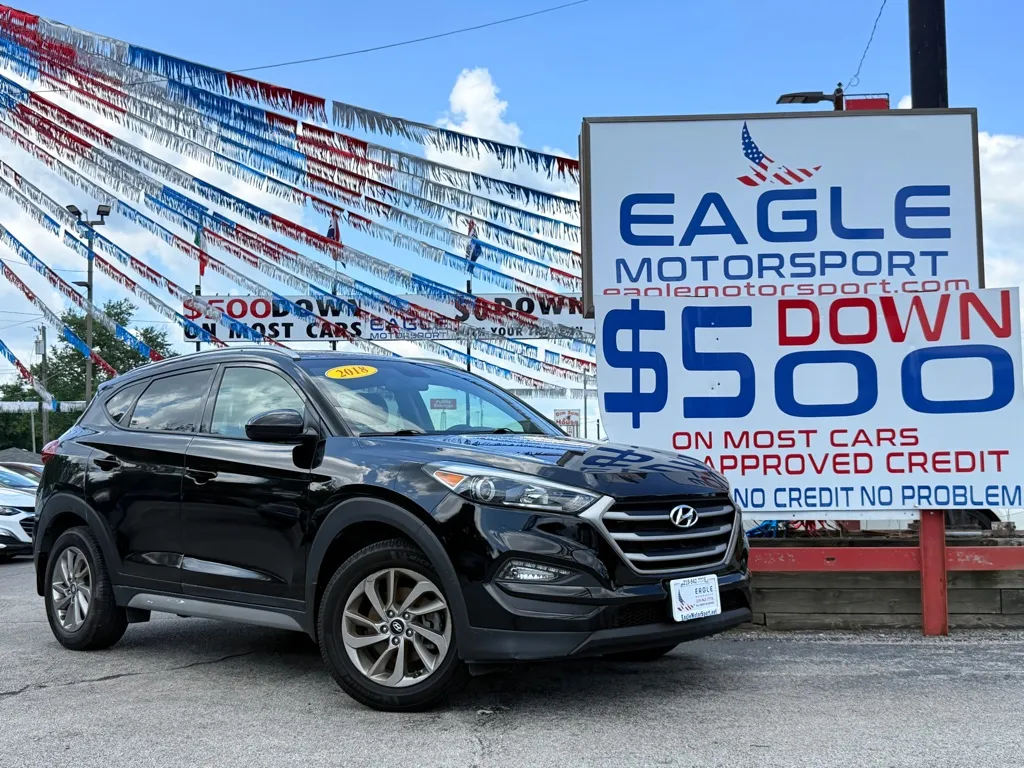 Black 2018 HYUNDAI TUCSON SEL for sale in Hobart, IN